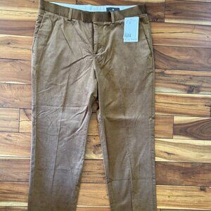 H&M Slim Fit Velvet Suit Pants Light brown 32R NWT